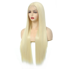 Blonde Synthetic Wigs Silky Straight 13*3 Lace Front Wig
