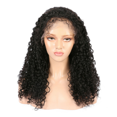 Afro Curly Wig Shoulder Length Human Hiar Wig with Baby Hair Free Part 150-180% Density for Women