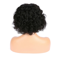 Water Wave Bob Glueless Human Hair Wig HD Transparent Lace Front Wigs
