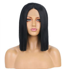 Black Straight Bob Synthetic Wigs 13*3 Lace Front Wigs