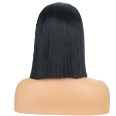 Black Straight Bob Synthetic Wigs 13*3 Lace Front Wigs