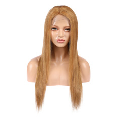 Brown Silky Straight Human Hair Wig 13X6 Lace Front Wigs