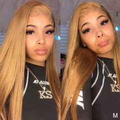 Brown Silky Straight Human Hair Wig 13X6 Lace Front Wigs