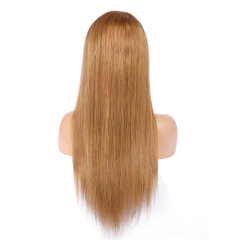 Brown Silky Straight Human Hair Wig 13X6 Lace Front Wigs