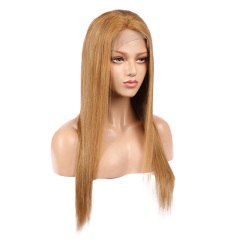 Brown Silky Straight Human Hair Wig 13X6 Lace Front Wigs