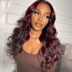 Burgundy 99J Human Hair Wig 13X6 Lace Front Wigs Body Wave Hair Wig