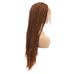 Brown Micro Braided Synthetic Wig Lace Front Wigs With Baby Hair