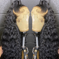 Water Wave Human Hair Wig HD Lace Front Wig with Baby Hair