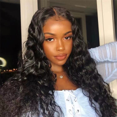 Water Wave Human Hair Wig HD Lace Front Wig with Baby Hair