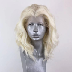 613 Blonde Short Bob Lace Front Wigs Body Wave Synthetic Wigs