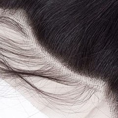 Natural Straight Human Hair 360 HD Transparent Lace Frontal Closure