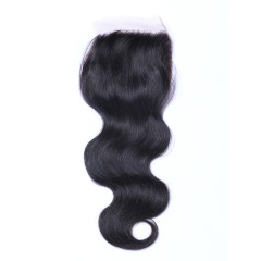 Black Body Wave Human Hair 4x4 HD Transparent Lace Frontal Closure