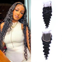 Water Wave 4x4 HD Lace Closure Free Part Human Hair Closure