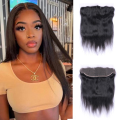 Black 13x4 HD Lace Closure Straight HD Lace Frontal 100% Human Hair Closure