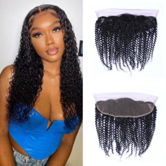 Black Curly Wave Black 13x4 HD Lace Closure HD Lace Frontal