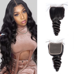 Loose Wave 5x5 HD Lace Closure Natural Color Closure Human Hair Closure for Black Women