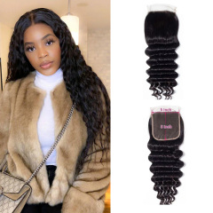 Water Wave 5x5 HD Lace Closure Natural Color Closure Human Hair Closure for Black Women