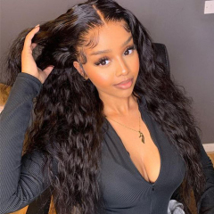 Black Loose Wave Human Hair Wig 13x6 HD Lace Pre Plucked Hairline Wigs