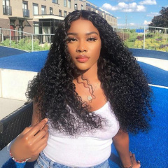 Black 13x6 HD Lace Front Wig Water Wave Human Hair Wig