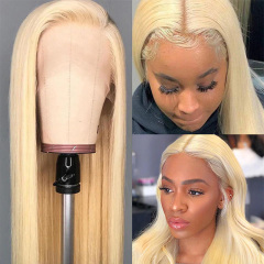 #613 Blonde 13x6 HD Lace Front Wig Natural Straight Human Hair Wigs