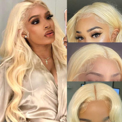 13x4 HD Lace Front Wigs#613 Blonde Body Wave Human Hair Wig