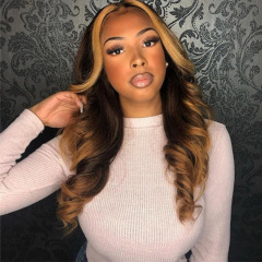 Highlight Body Wave Human Hair Wig 13x6 HD Lace Front Wig With Baby Hair