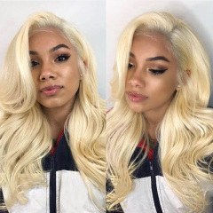13x4 HD Lace Front Wigs#613 Blonde Body Wave Human Hair Wig