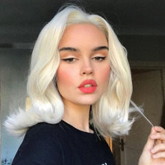 613 Blonde Short Bob Lace Front Wigs Body Wave Synthetic Wigs