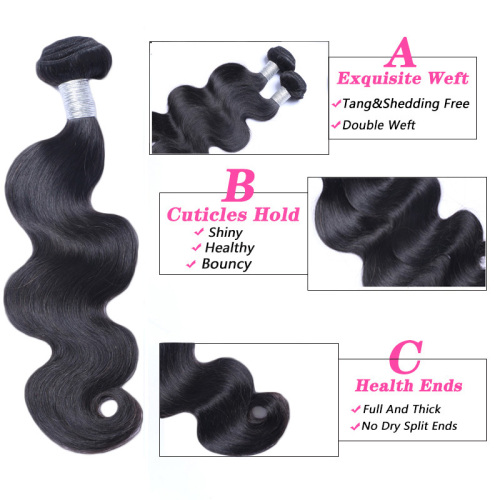 Body Wave Bundles Double Weft Human Hair Bundles 1 Pcs Hair Extension