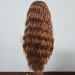 AIMEYA Synthetic Lace Front Wigs for Women Natural Hairline Synthetic Hair Lace Wig Long Brown Wig Pre Plucked Cosplay Wavy Wigs
