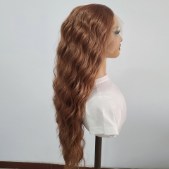 AIMEYA Synthetic Lace Front Wigs for Women Natural Hairline Synthetic Hair Lace Wig Long Brown Wig Pre Plucked Cosplay Wavy Wigs