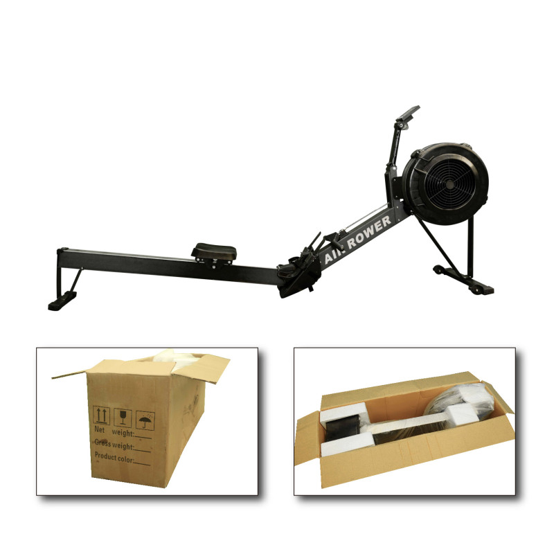 Acetopway new design commercial fitness gym equipment magnetic air rower rowing machine with monitor