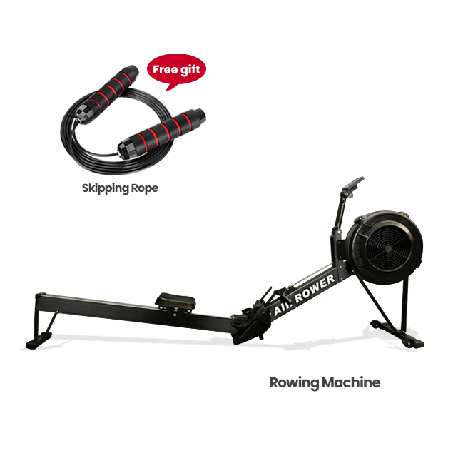 combination new design commercial fitness gym equipment magnetic air rower rowing machine and skipping rope for weight loss