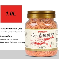 Tropical cichlid Turtle Flowerhorn Carnivore Fish Food Freeze Dried Shrimp Antartic Krill
