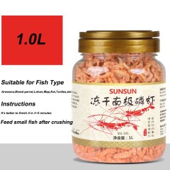 Tropical cichlid Turtle Flowerhorn Carnivore Fish Food Freeze Dried Shrimp Antartic Krill
