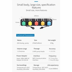 Kamoer X5S WiFi Program Programable Peristaltic Pump Saltwater Marine Coral Reef Aquarium Fish Tank Dosing Pumps