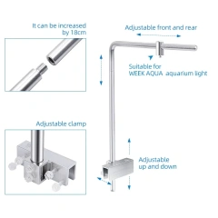 Week Aqua Light Stand Universal Aluminium Alloy Aquarium LED Lamp Hanging Bracket Planted Fish Tank Accessories