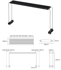 Week aqua V SE-S Series Aquarium Lights Perfect for 30 - 110cm Narrow Shallow Freshwater Tanks High Efficiency Lighting