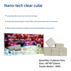 Nano-Tech Clear Cube (8 pcs) Eliminates Organic Waste & Algae Keeps Water Clear Treats 400L Aquarium Filter Media