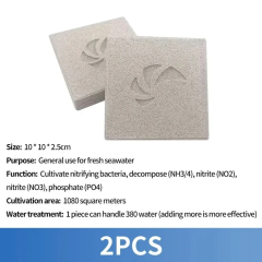 Aquarium Nano-Tech Bio Block -2 Blocks High Surface Area for Bacterial & Algae Growth in Freshwater and Marine Tank