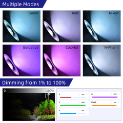 WEEK AQUA T90 Pro LED Aquarium Pendant Light 90W RGB UV Full Spectrum with Active Cooling and Bluetooth App Control for Professional Aquascaping