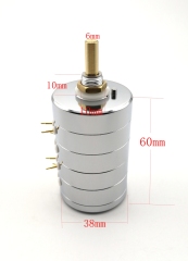 24 Steps Balanced 4 channel potentiometer Vishay Dale blue Resistors 10K 50K