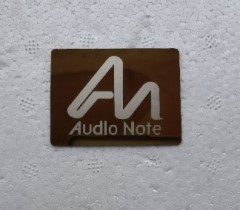 Audio Note AN Gold Mirror Stainless Steel Nameplate