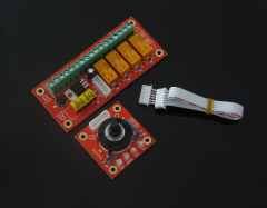 4 way (2-4 way adjustable) rotary switch type audio signal switch board input control selection board ( setero version)