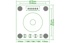 4 way (2-4 way adjustable) rotary switch type audio signal switch board input control selection board ( setero version)