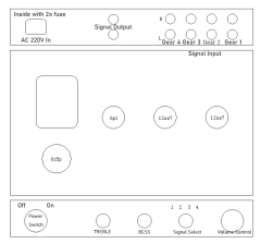 12ax7 Tube Pre-amplifier with Treble Bess Control