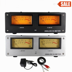 MIC-73 Voice Control Square Analog VU Meter Panel LED Warm Backlight 110V/220V