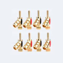 Speaker Cable Banana Plug 24K Gold Plated HIFI Audio Connector Srew Locking