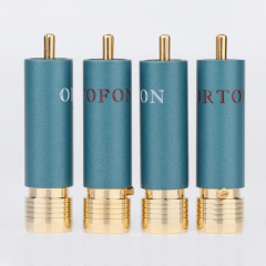 24K Gold Plated Self-locking Welding-free RCA Connector RCA Adapter for HIFI Signal Cable