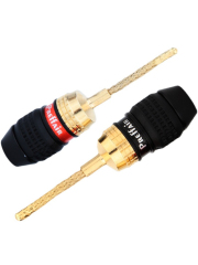 4 PCS Pure Copper Gold-plated Banana Plug HIFI Speaker Amplifier HiFi CopperJack Connector Terminal for HiFi Speaker Wire DIY